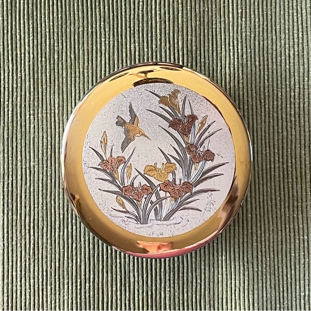 Chokin Vintage Porcelain Trinket Box - Toyo